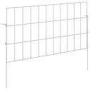 vidaXL Hagefence med spyd 12 stk. 55 x 30 cm Galvanisert stål Sølv