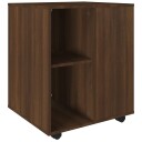 vidaXL Rulleskap brun eik 60x53x72 cm konstruert tre