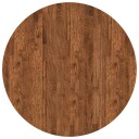  Bordplate Lys Brun Ø 90 x 2,5 cm Massivt Eiketre