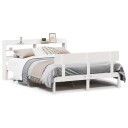  Sengeramme uten madrass hvit 120x190 cm heltre furu 3306608