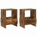 vidaXL Magasinreol 2 pcs Røkt eik 35 x 30 x 45 cm