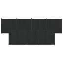 vidaXL Gjerdeplate 7 stk. 1230 x 186,5 cm WPC og Aluminium Svart