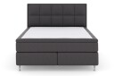 Select No 5 Komplett Sengepakke 180x200 Fast Lateks   Mørkegrå/Sølvben