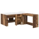  Barneseng med skrivebord Gammelt tre 80 x 160 cm Konstruert tre