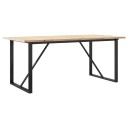  Spisebord O-ramme 180x90x75,5 cm heltre furu og støpejern 3282744