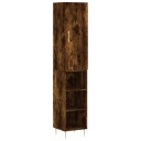vidaXL Highboard røkt eik 34,5x34x180 cm konstruert tre 8720845483968