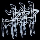 vidaXL Julereinsdyrfigurer 3 stk kaldhvit 76x42x87 cm