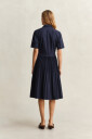 Gant Plisset skjortekjole i bomull EVENING BLUE 42