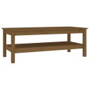 vidaXL Salongbord honningbrun 110x50x40 cm heltre furu