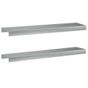 vidaXL Kantprofil til hage 2 stk. 100 x 20 x 5 cm Galvanisert stål
