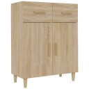 vidaXL Skjenk sonoma eik 69,5x34x89 cm konstruert tre