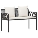 vidaXL Utebenker 2  Seater 116 x 56 x 75 cm polyrotting