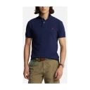 Polo Ralph Lauren Slim Fit Mesh Polo Shirt - Navy - S