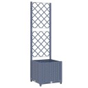 vidaXL Plantekasse med espalier mørkegrå 40x40x136 cm PP