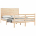 vidaXL Sengeramme med hodegavl 140x190 cm heltre 8720845401764
