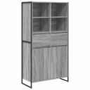  Serviesskap 2 pcs Grå Sonoma 81 x 36 x 150.5 cm Konstruert tre