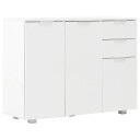 vidaXL Skjenk høyglans hvit 107x35x76 cm