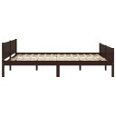 vidaXL Sengeramme heltre furu mørkebrun 120x200 cm