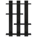 vidaXL Vegghylle Svart eik 61 x 13,5 x 88 cm Konstruert tre