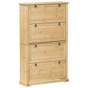 vidaXL Skoskap Corona 99x32x163,5 cm heltre furu