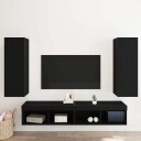  TV skap 2 pcs Svart eik 30.5 x 30 x 90 cm Konstruert tre