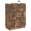 vidaXL Skuffeskap Røkt Eik 66 x 34,5 x 87 cm Konstruert tre