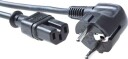 ACT Strømkabel Nettplugg CEE 7/7 Hann (Vinklet) - C15 Svart 1.5 m
