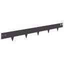 vidaXL Gjerdekant 10 pcs 100 x 12 cm Stål Svart
