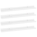 vidaXL Vegghyller 4 stk h?yglans hvit 60x9x3 cm