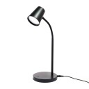 Lindby Ailina LED-bordlampe, rund fot, svart
