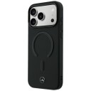 Mercedes 3D MagSafe-etui i skinn til iPhone 18 Pro / 17 Pro – svart