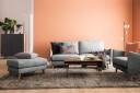 Trend Lyx 3 seters Venstrevendt L formet Sjeselongsofa i Stoff   Grå