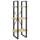 vidaXL Bokhylle 3 niv?er 40x30x105 cm heltre furu