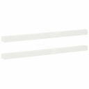 vidaXL Kantprofil til hage 2 stk. 100 x 5 x 5 cm Stål Hvit