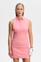 J. Lindeberg Dena Sleeveless Polo   Pink   M
