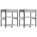  Sengeskaps 2 pcs Grå sonoma 41 x 31 x 51 cm Konstruert tre