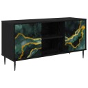 vidaXL TV skap WIJHE 102 x 33 x 51 cm Svart eik Konstruert tre