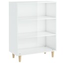 vidaXL Skjenk høyglans hvit 69,5x32,5x90 cm konstruert tre