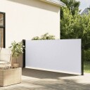  Uttrekkbar sidemarkise hvit 120x600 cm 4004496