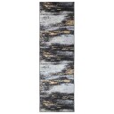 vidaXL Teppe Runner LESAKA Svart og Gull 100 x 350 cm Diamant fløyel