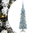  Kunstig juletre Grønn og hvit 120 cm PVC og Metall og Plast