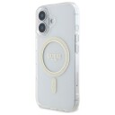 Guess iPhone 16 Plus 6,7" Gjennomsiktig Hardcase med MagSafe og Glitter Circle