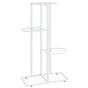 vidaXL Blomsterstativ med 4 etasjer 43x22x76 cm hvit metall