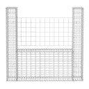 vidaXL Gabionkurv u form galvanisert stål 160x20x150 cm