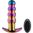 Dream Toys Glamour Glass Vibe Beaded Fjernstyrt Analplugg    - Forskjellige farger