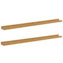  Vegghylle med hylle 2 pcs Beige 100 x 9 x 3 cm Konstruert tre