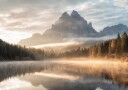 Autumn Mountain Lake Plakat Plakat / 30x40cm