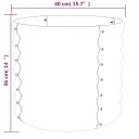 vidaXL Plantekasse pulverlakkert stål 40x40x36 cm grå