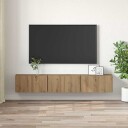  TV skap 3 pcs Brun 60 x 30 x 30 cm Konstruert tre