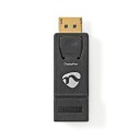 Nedis Displayport adapter Displayport Han HDMI Hun 4k@30hz Gull Belagt Rett Rund ABS Antrasitt Boks